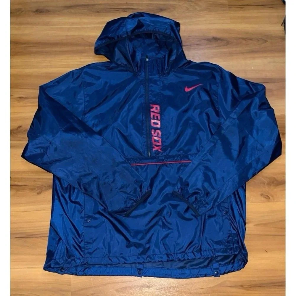 NWOT Nike Boston Red Sox Front Pocket Hoodie Windbreaker Pullover Jacket